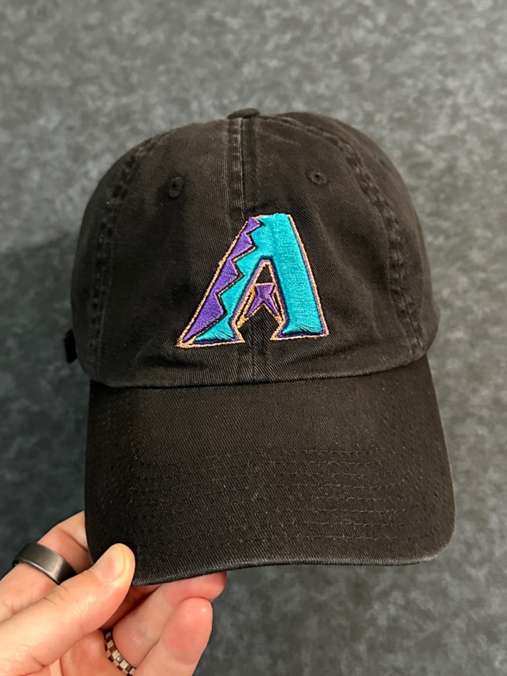 Arizona Diamondback American Needle Black with Logo Baseball Hat Cap
